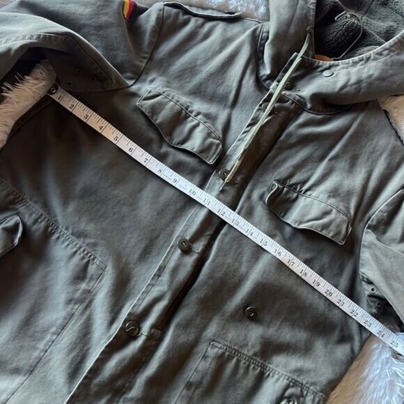 Vintage 1983 German Heavy Canvas Fur Lined Field Parka Army Military Coat - Picture 3 of 16